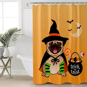 Halloween Pug SWYL0681 Shower Curtain