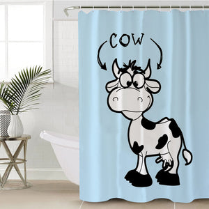 Cartoon Cow SWYL0742 Shower Curtain