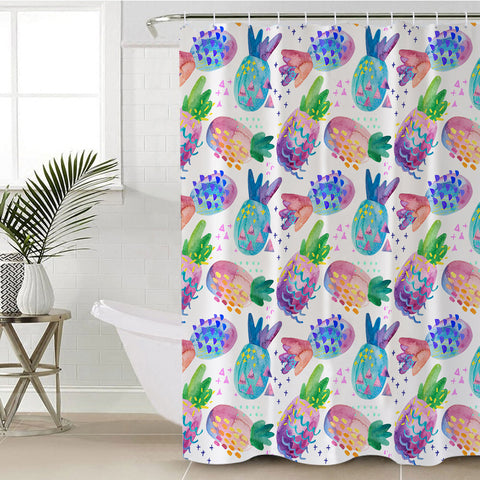 Image of Pineapple Pattern SWYL0748 Shower Curtain