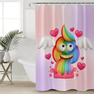 Rainbow Poop SWYL0749 Shower Curtain