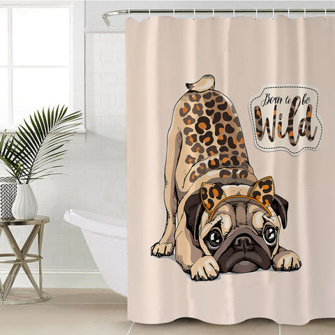 Image of Wild Pug SWYL0762 Shower Curtain