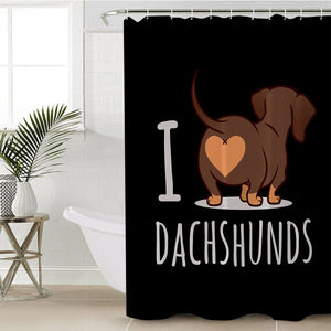 I Love Dachshunds SWYL0770 Shower Curtain