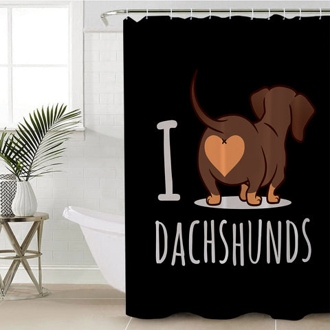 Image of I Love Dachshunds SWYL0770 Shower Curtain