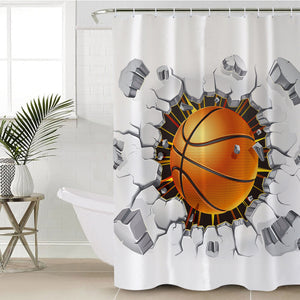 Wrecking Basketball SWYL0825 Shower Curtain