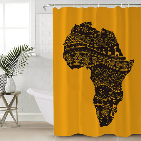 Image of Stylized Continent SWYL0831 Shower Curtain