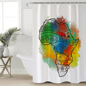 Africa Continent SWYL0832 Shower Curtain