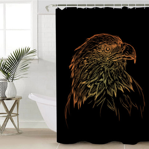 Image of Eagle Sketch SWYL0833 Shower Curtain