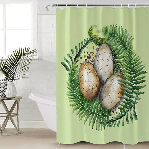 Image of Dino Eggs SWYL0840 Shower Curtain