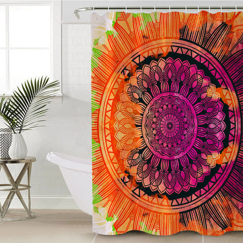 Image of Colored Mandala SWYL0846 Shower Curtain