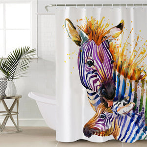 Colorsplashed Zebra SWYL0847 Shower Curtain