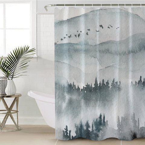 Image of Misty Mountain SWYL0848 Shower Curtain