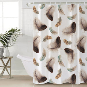 Feathers SWYL0862 Shower Curtain