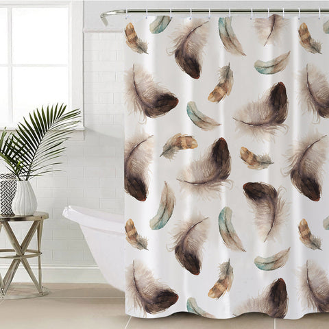 Image of Feathers SWYL0862 Shower Curtain