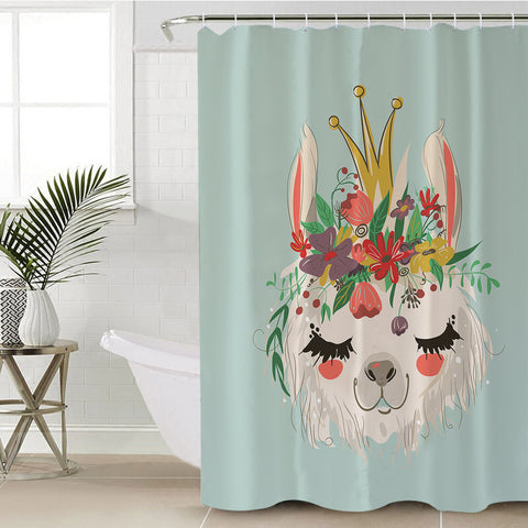 Image of Llama Queen SWYL0868 Shower Curtain