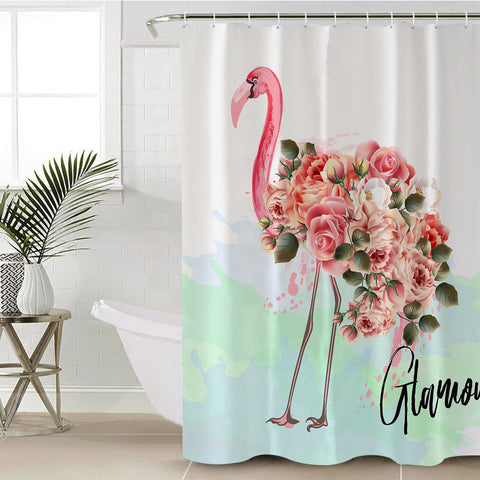 Image of Glamour Flamingo SWYL0870 Shower Curtain