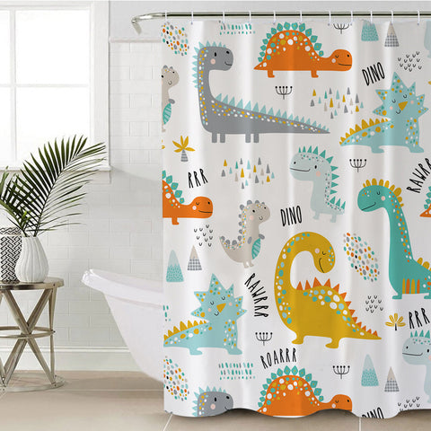 Image of Cartoon Dinos SWYL0872 Shower Curtain