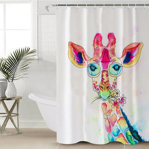 Giraffe Mugshot SWYL0873 Shower Curtain