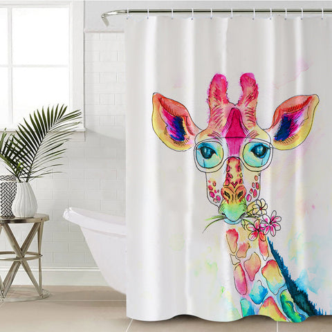 Image of Giraffe Mugshot SWYL0873 Shower Curtain