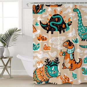 Cozy Dinos SWYL0876 Shower Curtain