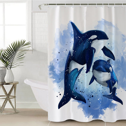 Image of Killer Dolphin SWYL0881 Shower Curtain