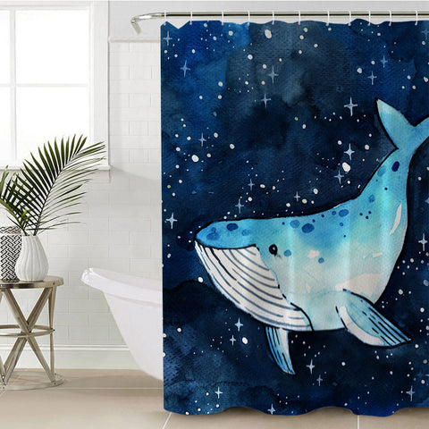 Image of Space Whale SWYL0883 Shower Curtain