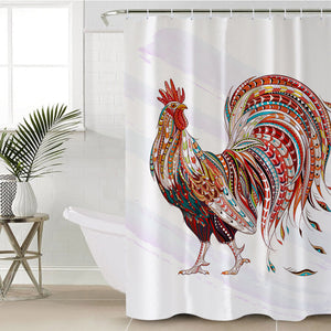 Stylized Rooster SWYL1000 Shower Curtain