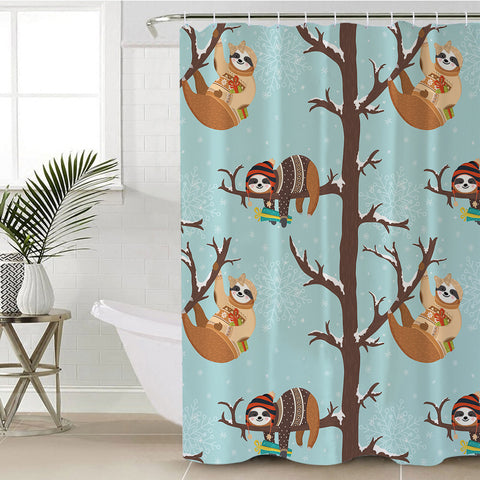 Image of Cozy Sloth SWYL1004 Shower Curtain