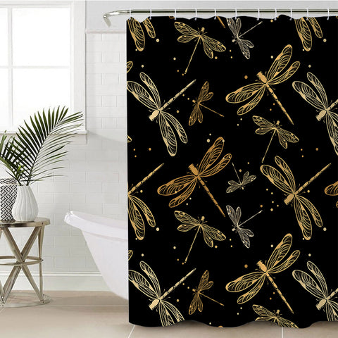 Image of Glided Dragonflies SWYL1006 Shower Curtain