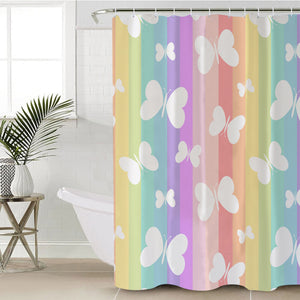 Rainbow Butterflies SWYL1008 Shower Curtain