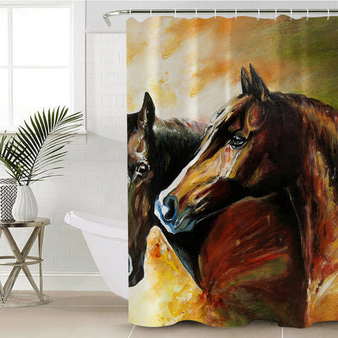 Image of Horse Painting SWYL1103 Shower Curtain