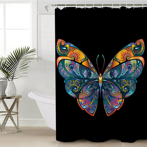 Image of Stylized Butterfly SWYL1105 Shower Curtain