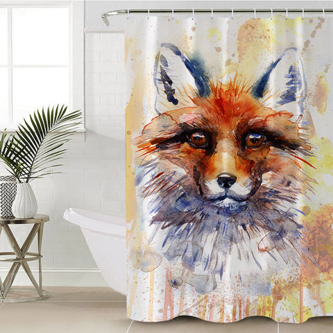 Image of Fox Painting SWYL1106 Shower Curtain