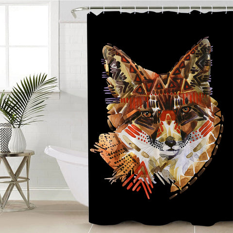 Image of Stylized Fox SWYL1122 Shower Curtain