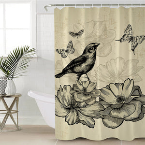 Swallow & Butterflies SWYL1155 Shower Curtain