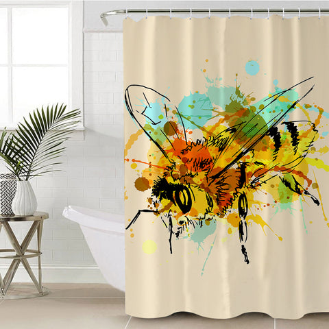 Image of Bumble Bee SWYL1162 Shower Curtain