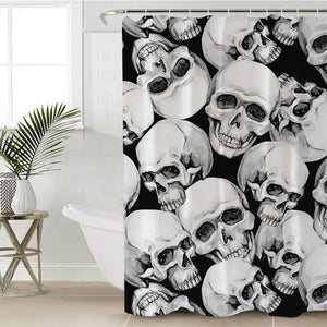 Skull Stack SWYL1166 Shower Curtain