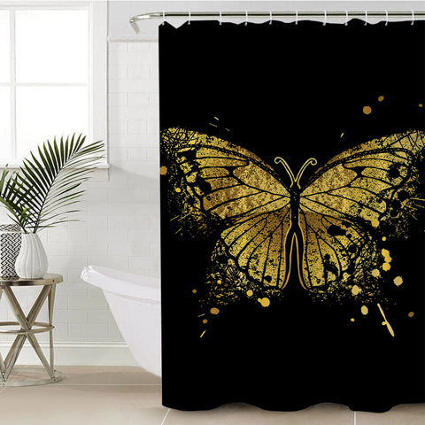 Image of Glided Butterfly SWYL1170 Shower Curtain