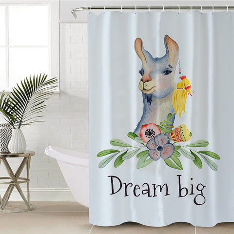 Image of Dream Big Alpaca SWYL1171 Shower Curtain