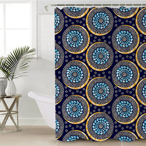 Stylized Circles SWYL1175 Shower Curtain