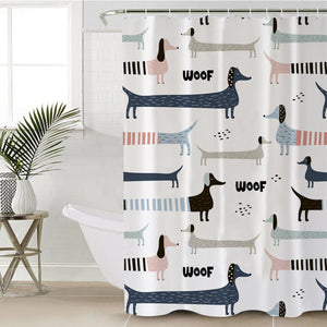 Woof Dachshund SWYL1179 Shower Curtain