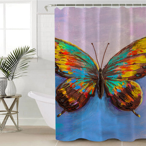 Image of Painted Butterfly SWYL1181 Shower Curtain