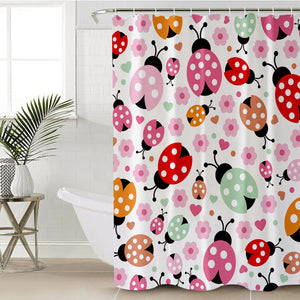 Cute Ladybugs SWYL1187 Shower Curtain