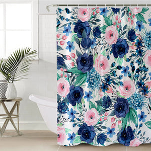 Blue & Pink Roses SWYL1195 Shower Curtain