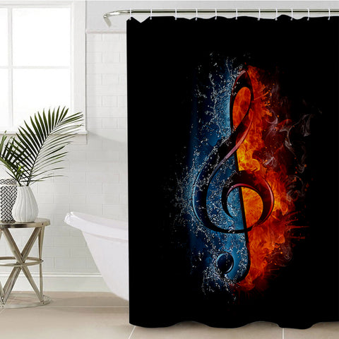 Image of Treble Clef SWYL1370 Shower Curtain