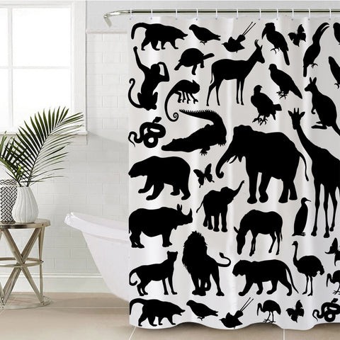 Image of Animal Shadows SWYL1371 Shower Curtain