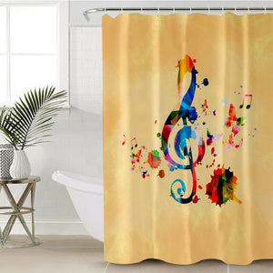 Colorful Treble Clef SWYL1374 Shower Curtain