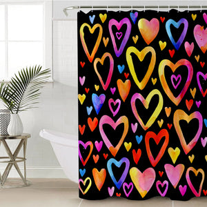 Heart Shapes SWYL1379 Shower Curtain