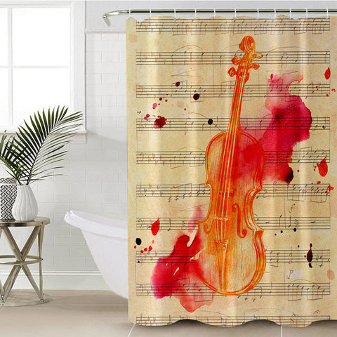 Image of Fiery Violin SWYL1382 Shower Curtain