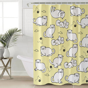 Playful Cat SWYL1384 Shower Curtain