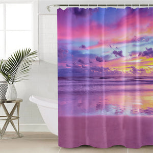 Purple Beach Sunset SWYL1387 Shower Curtain